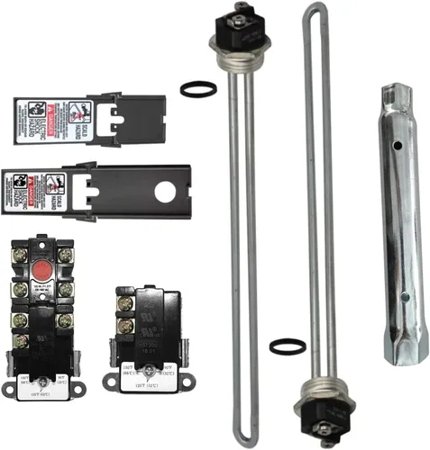 Vista 11 de EWH-03 Kit de ajuste del calentador de agua eléctrico con llave de elementos, incluye termostato de calentador superior e inferior, 2 elementos