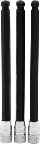 Vista 42 de BRAZEN Juego de Tres Vasos Hexagonales de 1/4"/Destornillador Allen (Carraca de 3/8", Corto)