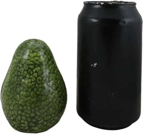 Vista 3 de Ebros - Juego de salero y pimentero de cerámica de superalimento delicioso en mitades de aguacate, figuras de fiesta, cocina, mesa, frutas
