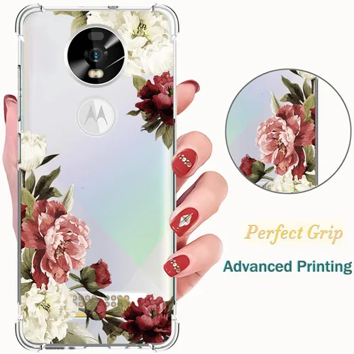 Vista 5 de Funda para Moto Z4/Moto Z4 Play, TPU transparente a prueba de golpes, funda protectora transparente suave y ligera para Motorola Moto Z4 Blossom