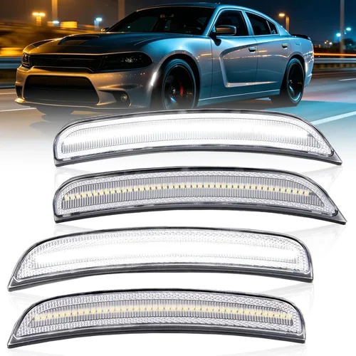 Vista 10 de Gempro Lámparas LED para placa de matrícula para Dodge Charger Challenger Pacifica Jeep Compass Chrysler 300 2015-2022, 6000 K, blanco, 1 unidad