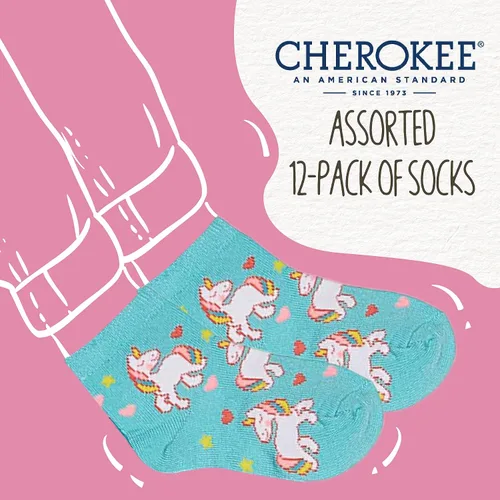 Vista 2 de Cherokee baby-girls 12 Pack Shorty Socks