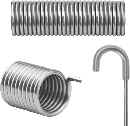 Vista 4 de GUPO 6-1/4 pulgadas (2 piezas) de repuesto de acero inoxidable para sofá reclinable para sofá, silla, resorte de tensión, estilo de gancho de cuello