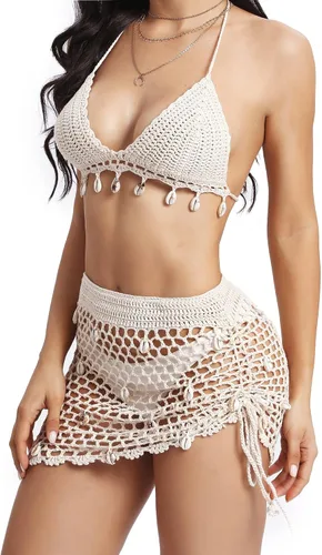 Vista 3 de Traje de baño de verano para mujer, 2 piezas, bikini para playa, traje de baño