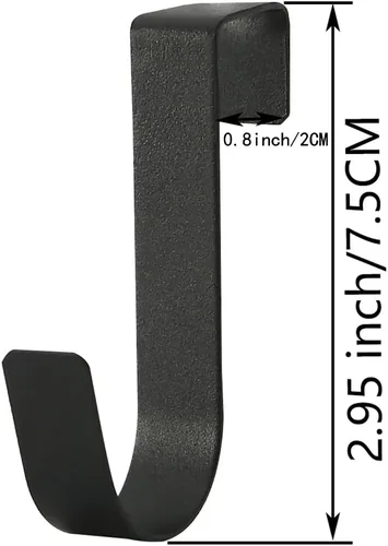 Vista 2 de eywlwaar Ganchos individuales para puerta de gabinete, paquete de 10 (10P-negro)