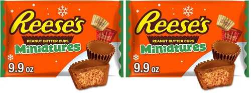 Vista 2 de REESE'S Miniatures - Tazas de chocolate con leche y mantequilla de maní, bolsa de dulces, 9.9 onzas