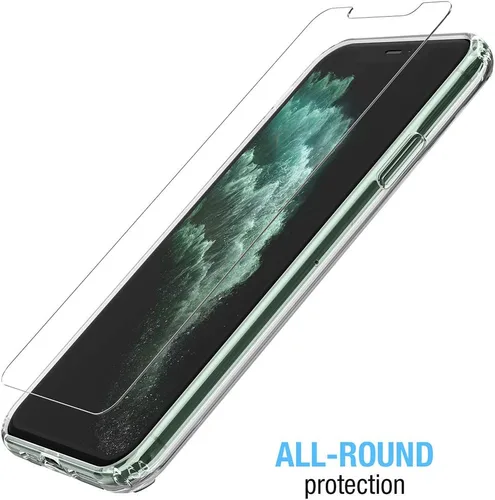 Vista 7 de Funda para iPhone 11 Pro Max con 2 protectores de pantalla de vidrio [protección completa] - Transparente