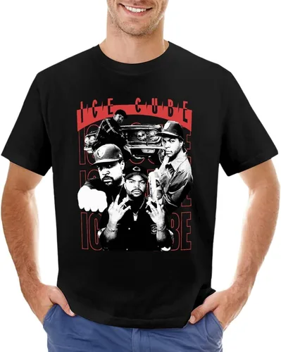 Vista 7 de Camisetas musicales de algodón de manga corta con cuello redondo para hombre, camisetas gráficas de moda