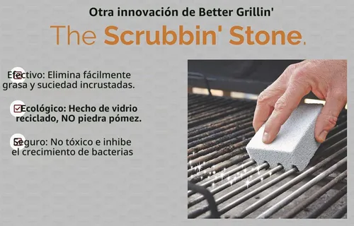 Vista 5 de Better Grillin - Bloque de ladrillos de limpieza para parrilla de piedra Piedra de plancha Bloque de limpieza de piedra para parrilla