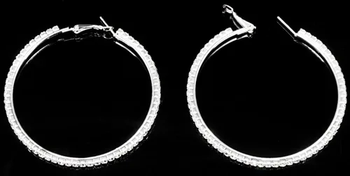 Vista 5 de Arracadas para boda con cristales de diamantes de imitación