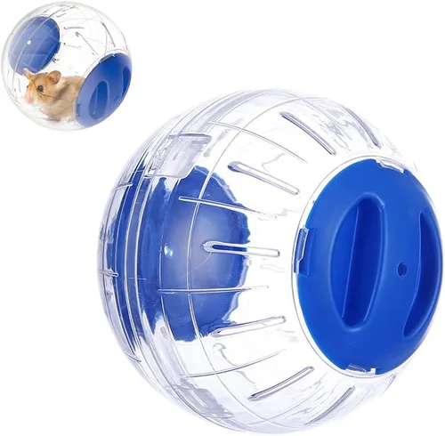 Vista 4 de Pelota de ejercicio de hámster silenciosa Bola de hámster transparente para ratas enanas, relieve del aburrimiento y aumenta la actividad