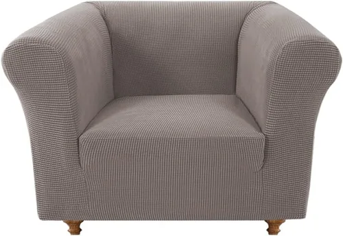 Vista 7 de Funda elástica Chesterfield para sofá, funda de tela jacquard para sofá biplaza de 2 cojines, protector de muebles antideslizante resistente a