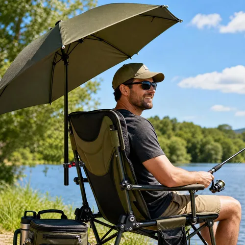 Vista 7 de BESPORTBLE Abrazadera para silla de pesca, clip de montaje de paraguas para silla de pesca al aire libre para playa