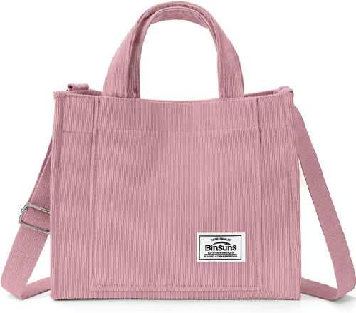 Vista 13 de Corduroy Tote Bag for Women Small Satchel Bag Mini Tote Bag Aesthetic Crossbody Handbag - School Work Travel Shopping