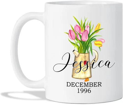 Vista 11 de Taza de café personalizada de cactus, taza de flores de cactus con nombre, taza de té de cactus, taza de cerámica con nombre personalizado, regalos