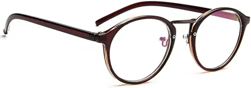 Vista 2 de NUNIYA Gafas de miopía redondas retro TR90, marco de miopía