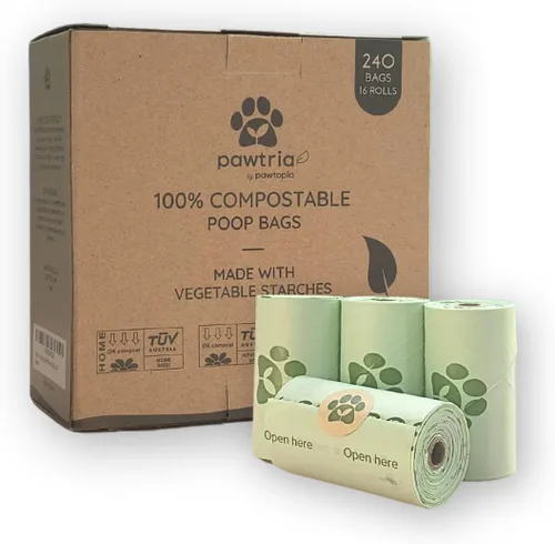 Vista 11 de Pawtopia Bolsas biodegradables para excrementos de perro, 60 unidades, compostables para el hogar, a prueba de fugas, fáciles de abrir