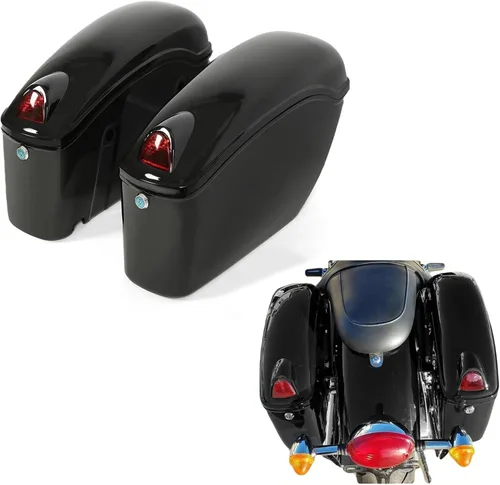 Vista 15 de ECOTRIC - Alforjas rígidas extendidas de 5 pulgadas para maletero, compatibles con todos los modelos Harley Davidson Road King Glide Softail Touring