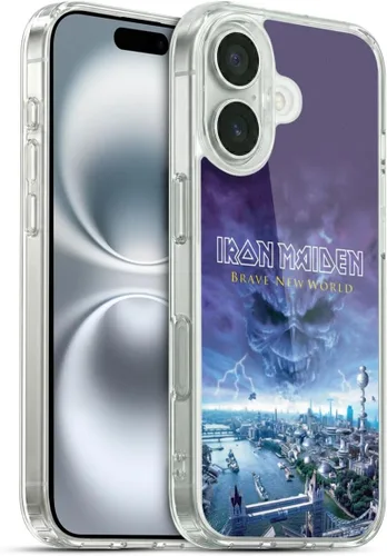 Vista 182 de Head Case Designs Funda de gel suave con licencia oficial de Iron Maiden Brave New World, compatible con Apple iPhone 7 Plus/iPhone 8 Plus Nuevo