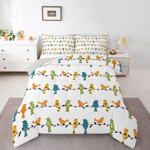 Vista 13 de Juego de edredón de mariposa morada tamaño individual para niñas y niños, ropa de cama rosa degradado, relleno de edredón de mariposa de ensueño
