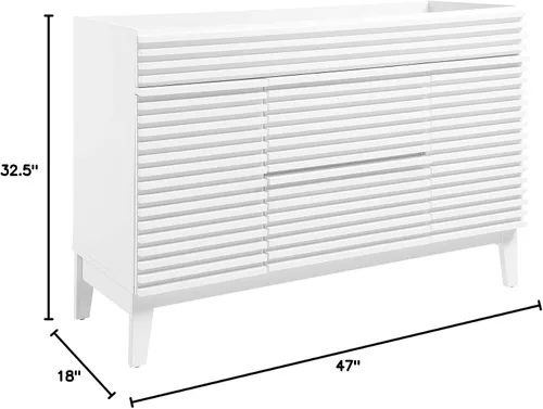 Vista 40 de Modway Render 23.5" tocador de baño en nogal (lavabo no incluido)