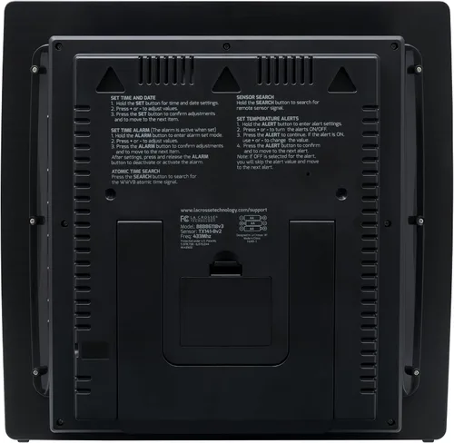 Vista 4 de La Crosse Technology BBB86118-INT Reloj digital atómico curvo con fase lunar y temperatura