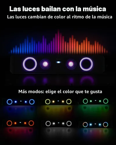 Vista 5 de Barra de sonido UTV de 26 pulgadas, barra de sonido SXS impermeable IP66, altavoces RGB UTV, 3 modos de ecualización (bajo/todoterreno/estándar)