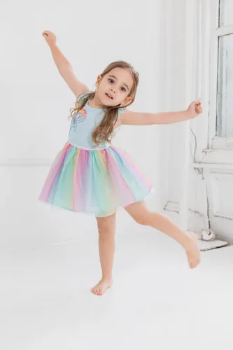 Vista 2 de My Little Pony Vestido para niñas pequeñas a niños grandes, Arco iris