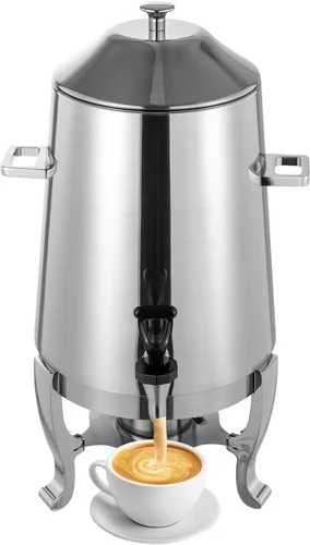 Vista 12 de Dispensador de bebidas calientes, urna eléctrica de café de 13 L, dispensador de bebidas frías y calientes de acero inoxidable con tabla