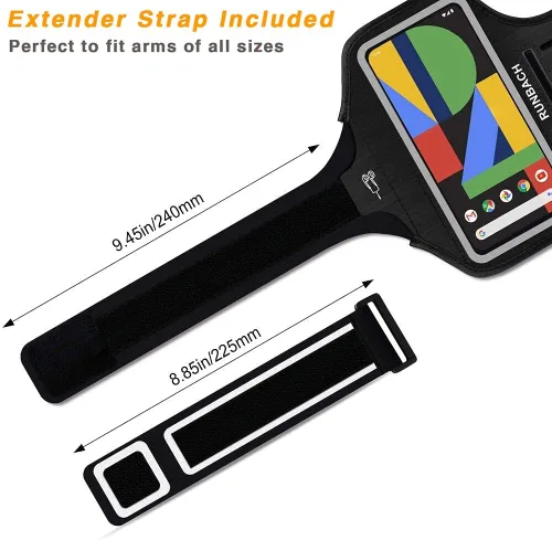Vista 2 de Brazalete para correr para Google Pixel 10/10 Pro/10a/9/9 Pro/9a/8/7/6/6 Pro/5a/4XL/3a XL/3 XL, estuche de ejercicio para correr con ranura