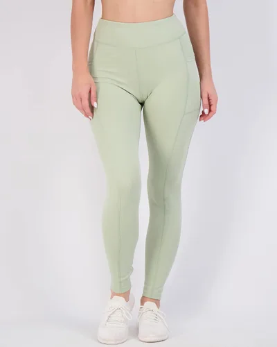 Vista 2 de Real Essentials Paquete de 4 leggings deportivos ajustados de longitud completa para mujer con bolsillos (disponibles en tallas grandes)