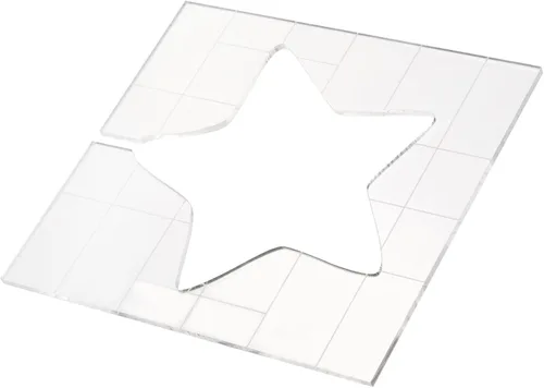 Vista 2 de EXCEART Plantilla acolchada con accesorios de estrella de 3.94 pulgadas, plantilla de costura acrílica transparente para acolchar, patchwork