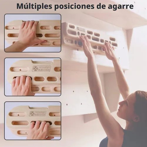 Vista 6 de POWER GUIDANCE Tabla de Agarre de Escalada en Roca, Fortalecedor de Manos de Madera, Ejercitador de Antebrazo para Escaladores y Atletas
