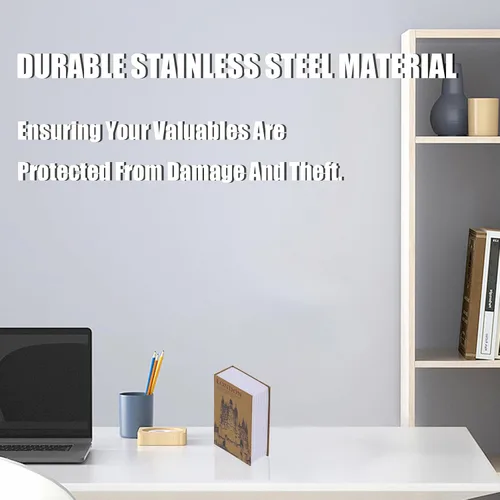 Vista 7 de Caja fuerte de metal para libros, caja de almacenamiento de libros, secreto seguro oculto con cerradura de combinación, caja de ocultar dinero