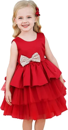 Vista 7 de TTYAOVO Vestido de fiesta de princesa de flores para niñas de 1 a 5 años