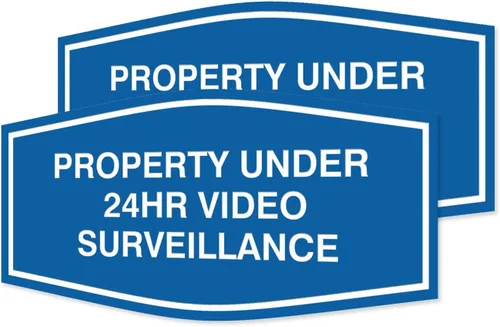 Vista 30 de Fancy Property - Señal de videovigilancia (cámara) de menos de 24 horas (negro) - Pequeño (paquete de 1)