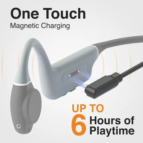 Vista 5 de Puro Sound Labs - Auriculares para niños, límite de volumen 85dB, PuroFree, gris Bone Conduction Headphones – Bluetooth 5.3 with Built-in Mic