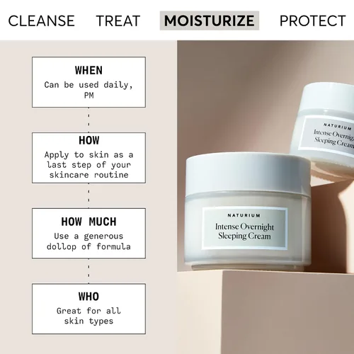 Vista 2 de Naturium Crema Nocturna Intensa para Dormir, Hidratante y Crema Facial Antienvejecimiento, 1.7 oz