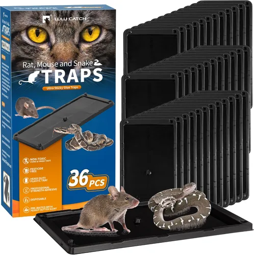 Vista 10 de LULUCATCH, trampas para ratones, 6 unidades de trampas grandes de pegamento para interiores para el hogar, tablas de pegamento a granel pre-cebadas