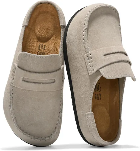 Vista 6 de Project Cloud Zuecos tipo mocasín de cuero 100% genuino para mujer Negro - Carline