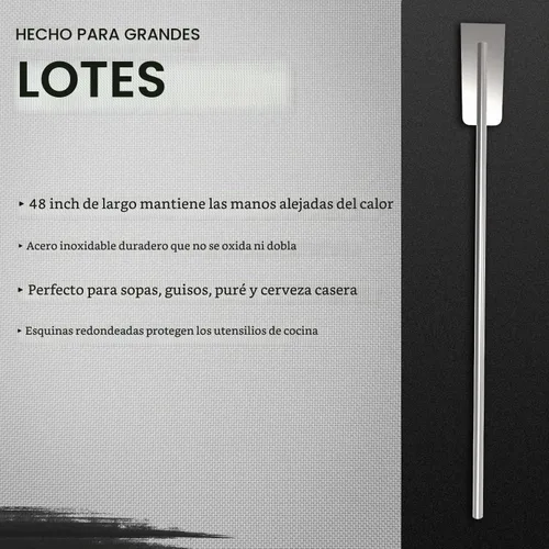 Vista 2 de Quality Industries Agitador comercial de paleta de mezcla de acero inoxidable de 48 pulgadas