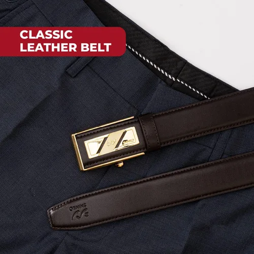Vista 4 de SHINKO 100% Italian Leather Belt for Men, Fashion Mens Dress Belt for Any Occasion and Outfit