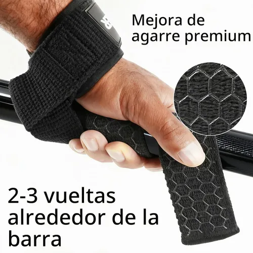 Vista 3 de Lifting Straps Wrist Straps for Weightlifting Gym Straps Weight Lifting Deadlift Workout Women Men Dumbbell Straps for Hand RDL Strap Exercise