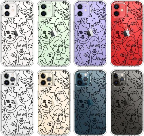 Vista 3 de MOSNOVO - Funda para iPhone 12/12 Pro, protección Buffertech de grado militar contra caídas (6.6 pies), antidesprendimiento, poliuretano