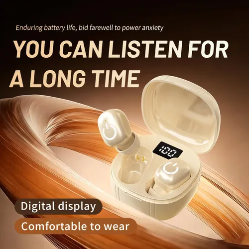 Vista 2 de Mini auriculares inalámbricos, pequeños auriculares invisibles con bloqueo de ruido, auriculares Bluetooth con micrófono, Bluetooth 6.0 pequeños
