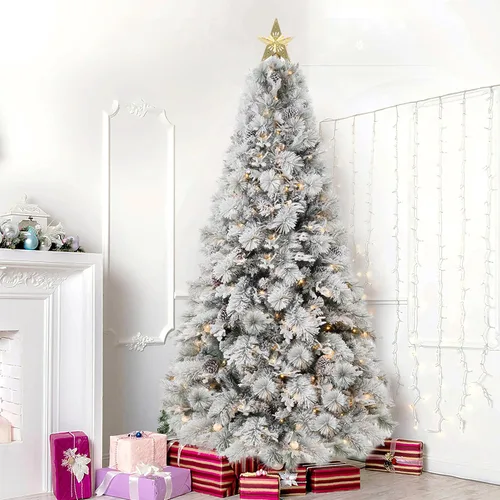 Vista 18 de Naomi Home Dakota - Árbol de Navidad negro preiluminado de 6.5 pies