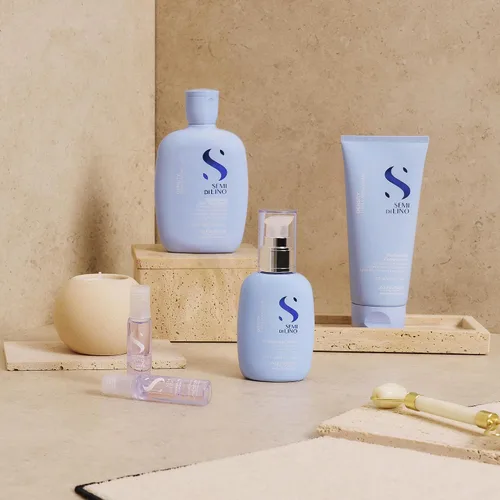 Vista 10 de Alfaparf Milano Semi di Lino - Crema espesante de densidad para cabello fino, protección térmica, construye el cuerpo, rellena el cabello, producto