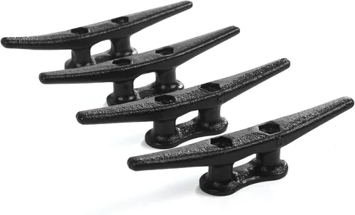 Vista 8 de True Atlantic Dock Cleats – Tacos galvanizados para barco, muelle de hierro para decoración marítima, costera y playa