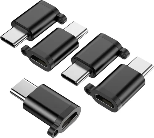 Vista 8 de Paquete de 2 mini adaptadores USB y 3 adaptadores micro USB, conector compatible con carga y sincronización de datos para receptor GPS/cámara