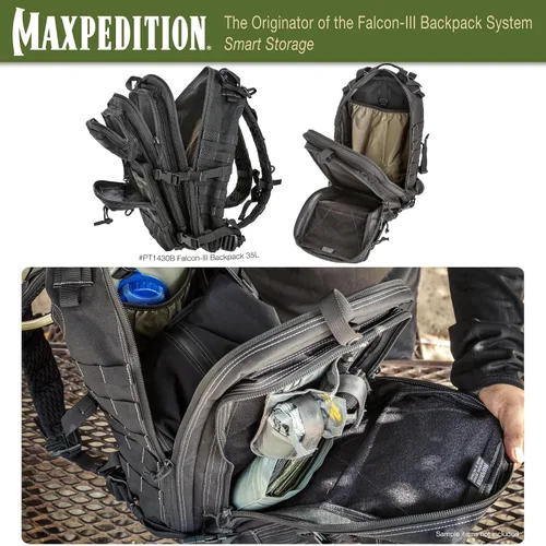 Vista 8 de Maxpedition Mochila Falcon-III™ (negro)